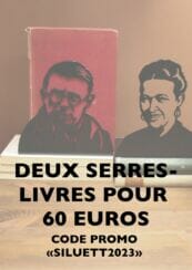 Deux serres-livres pour 60 euros code promo «Siluett2023»